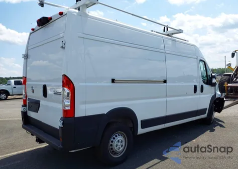 2024 Ram Promaster 2500 Tradesman High Roof 159 Wb W/Pass Seat from USA, damaged, VIN 3C6LRVDG2RE138299